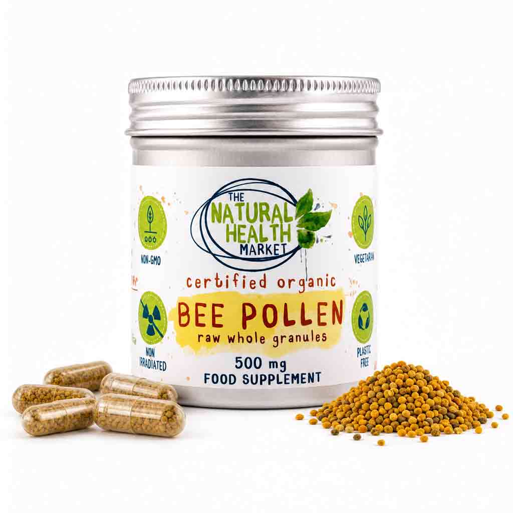 Organic Bee Pollen Capsules 500mg - Spanish Origin