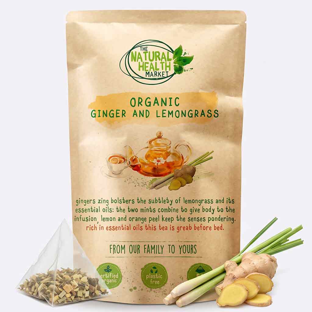 Organic Ginger and Lemongrass Tea Bags