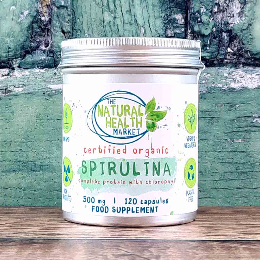 Organic Spirulina Capsules 500mg