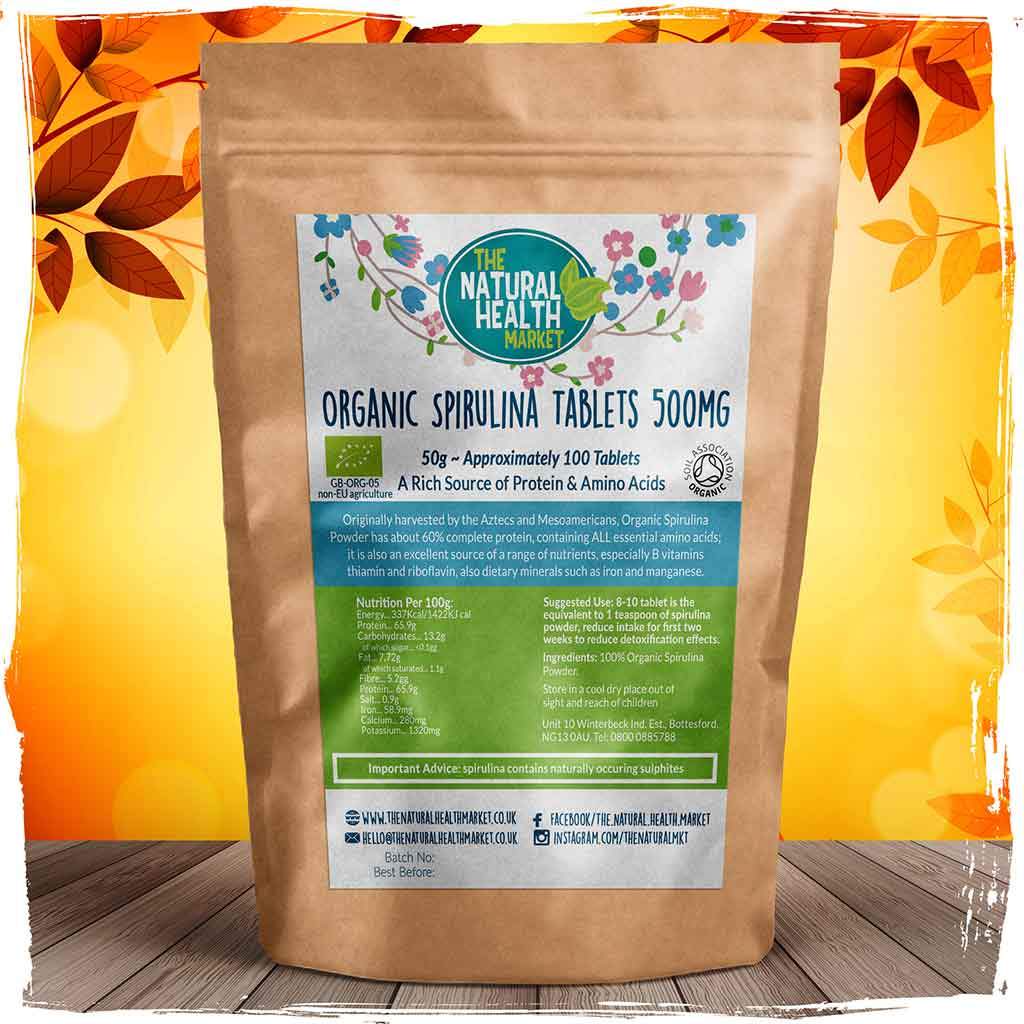 Organic Spirulina Tablets 500mg